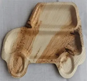 Eco Areca Leaf Car Plate - Exciting car-shaped plate that makes mealtime fun for little ones.