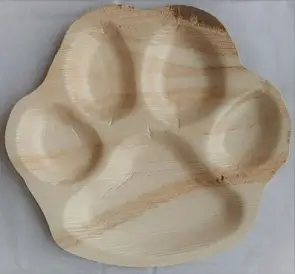 Eco Areca Leaf Elephant Paw Plate - Unique elephant paw shaped plate with natural appeal.