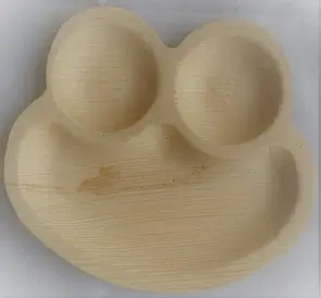 Eco Areca Leaf Frog Plate - Playful frog-shaped plate that brings joy to children's meals.
