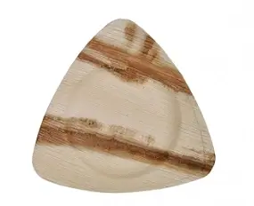 Eco Areca Leaf Triangle Shaped Plate - Unique triangular plate for creative food presentation.